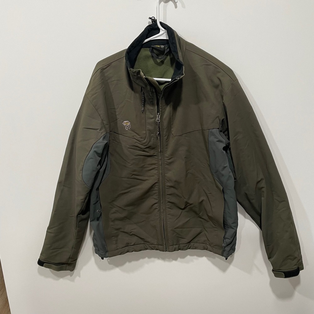 Mountain Hardwear Men's Fleece Lined Soft‎ Shell Jacket Olive Green Size L